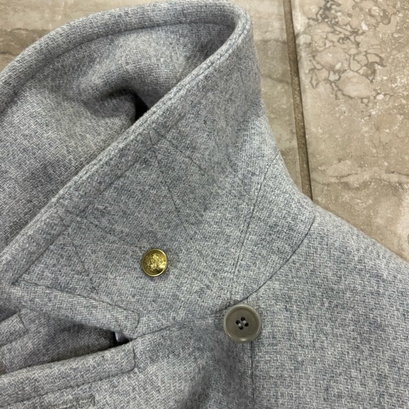 J.Crew Majesty‎ Peacot In Stadium Cloth F4923 sz 0 silver - Picture 6 of 16